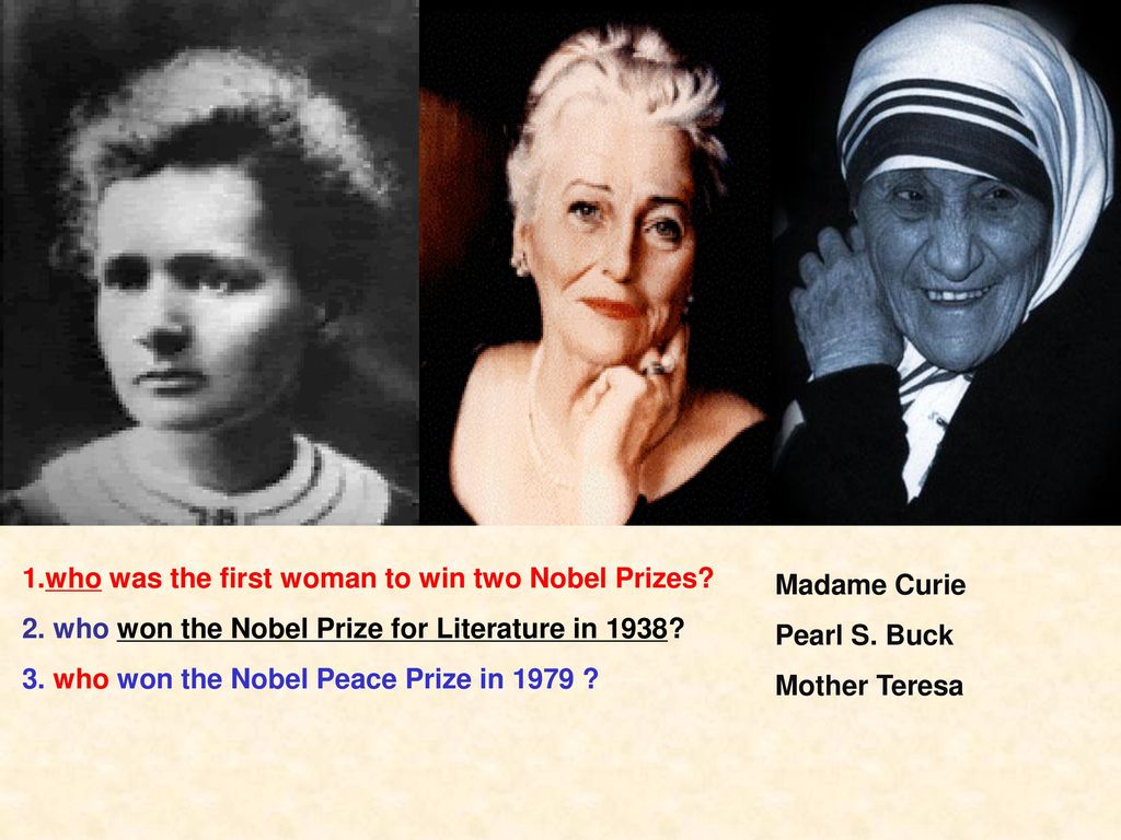 3. who won the nobel peace prize in 1979 ?madame curie