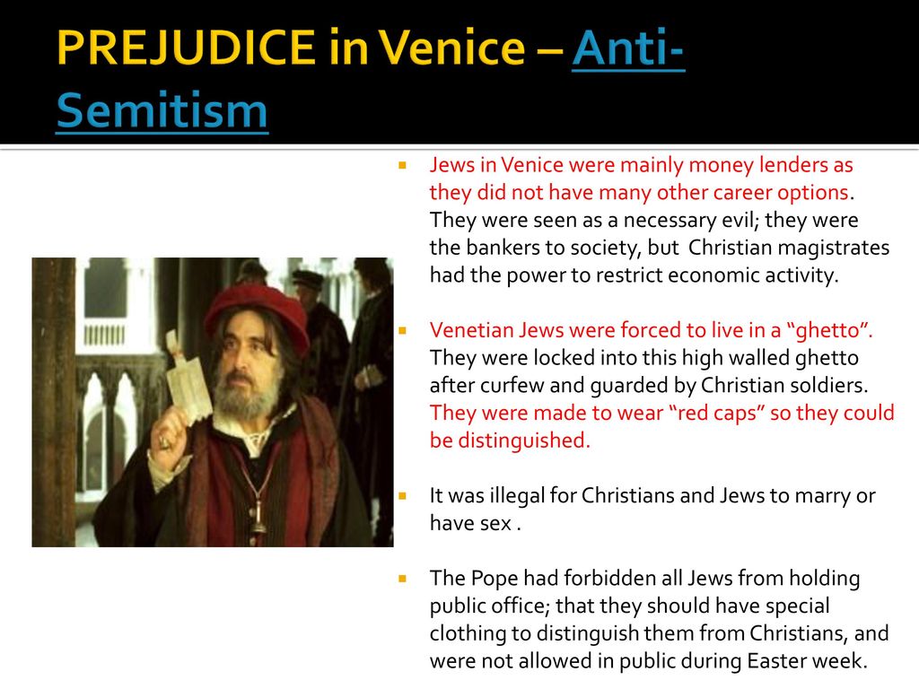 prejudice in the merchant of venice
