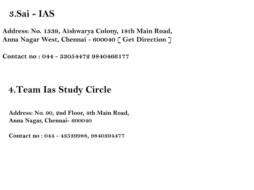 3.Sai - IAS 4.Team Ias Study Circle