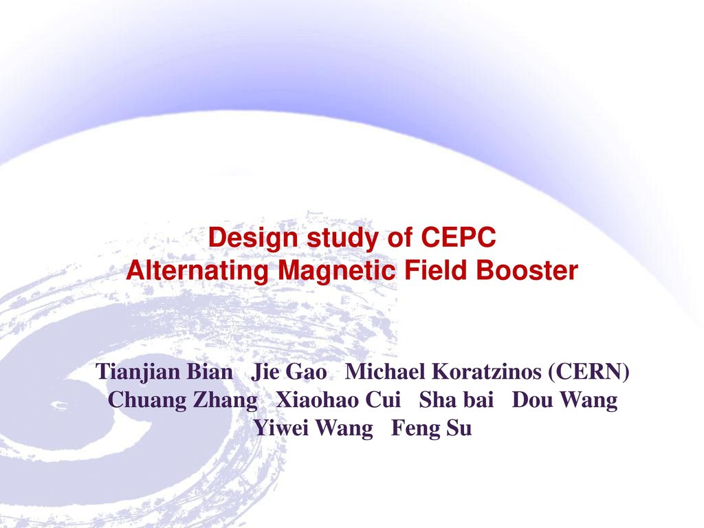 Design study of CEPC Alternating Magnetic Field Booster