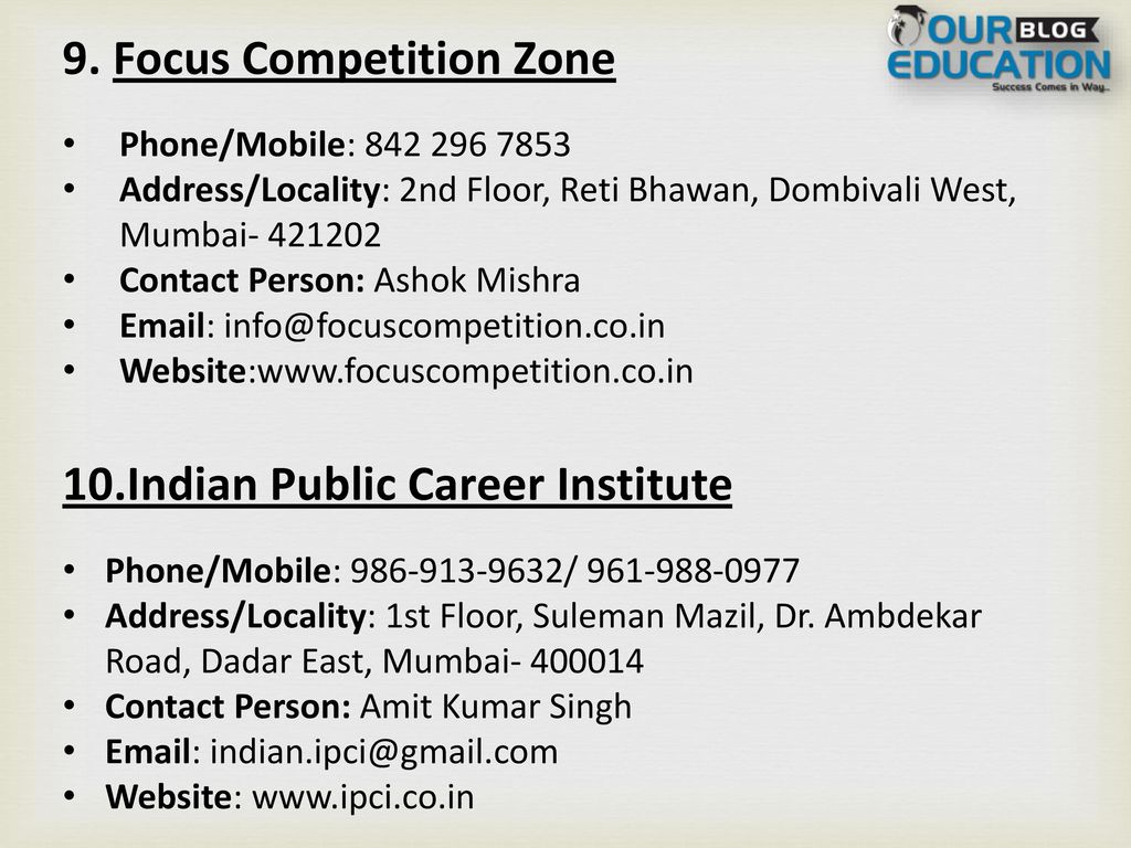 9. Focus Competition Zone