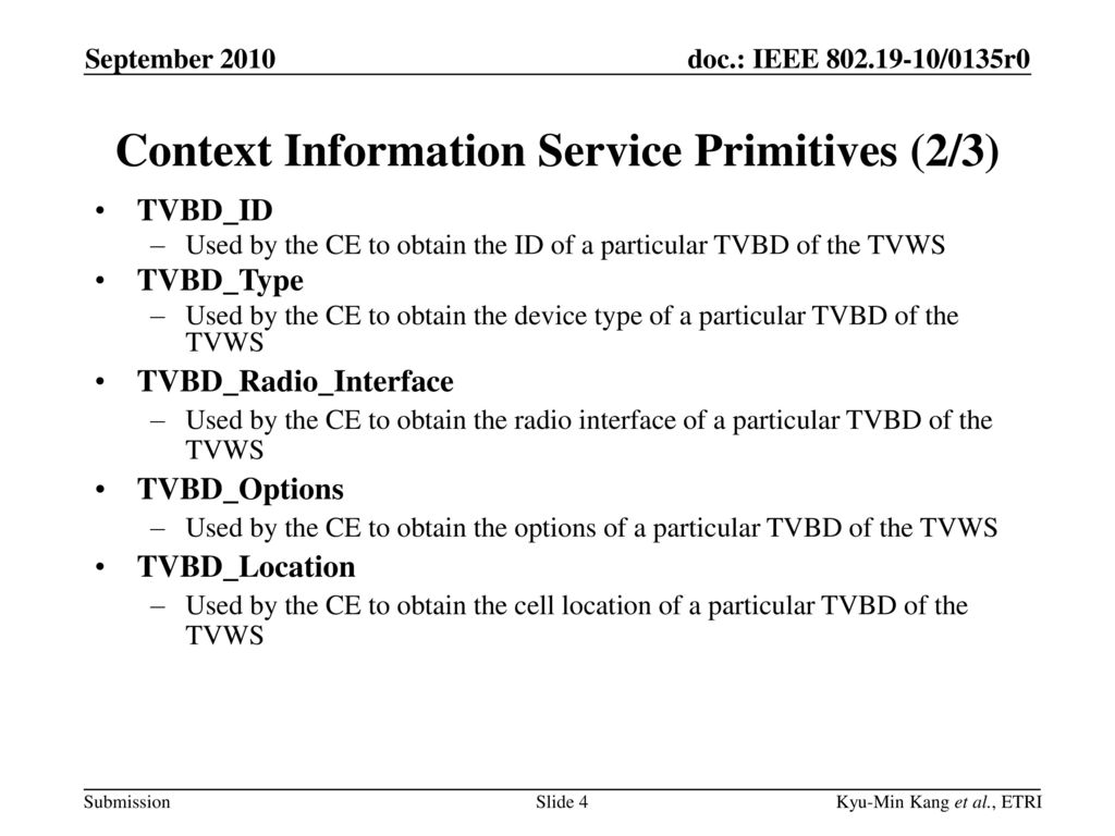 Context Information Service Primitives (2/3)