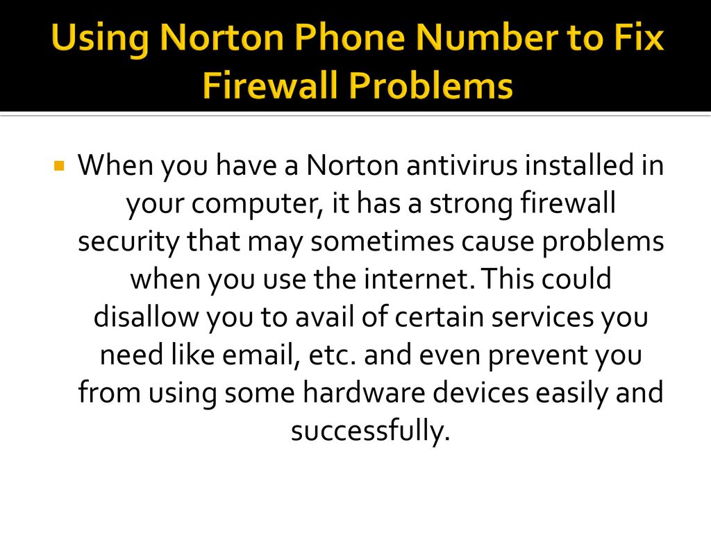 Using Norton Phone Number to Fix Firewall Problems