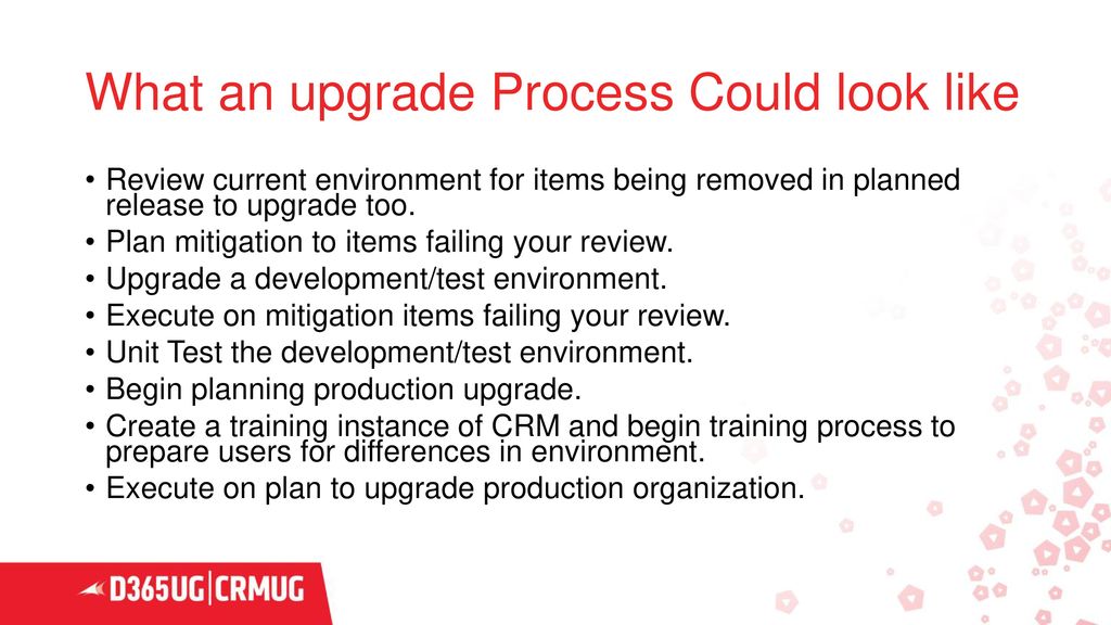 What an upgrade Process Could look like