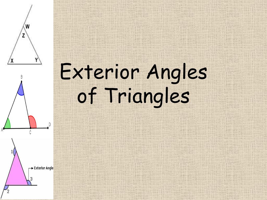 Exterior Angles of Triangles