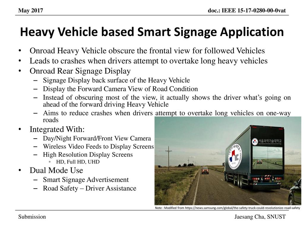 Heavy Vehicle based Smart Signage Application