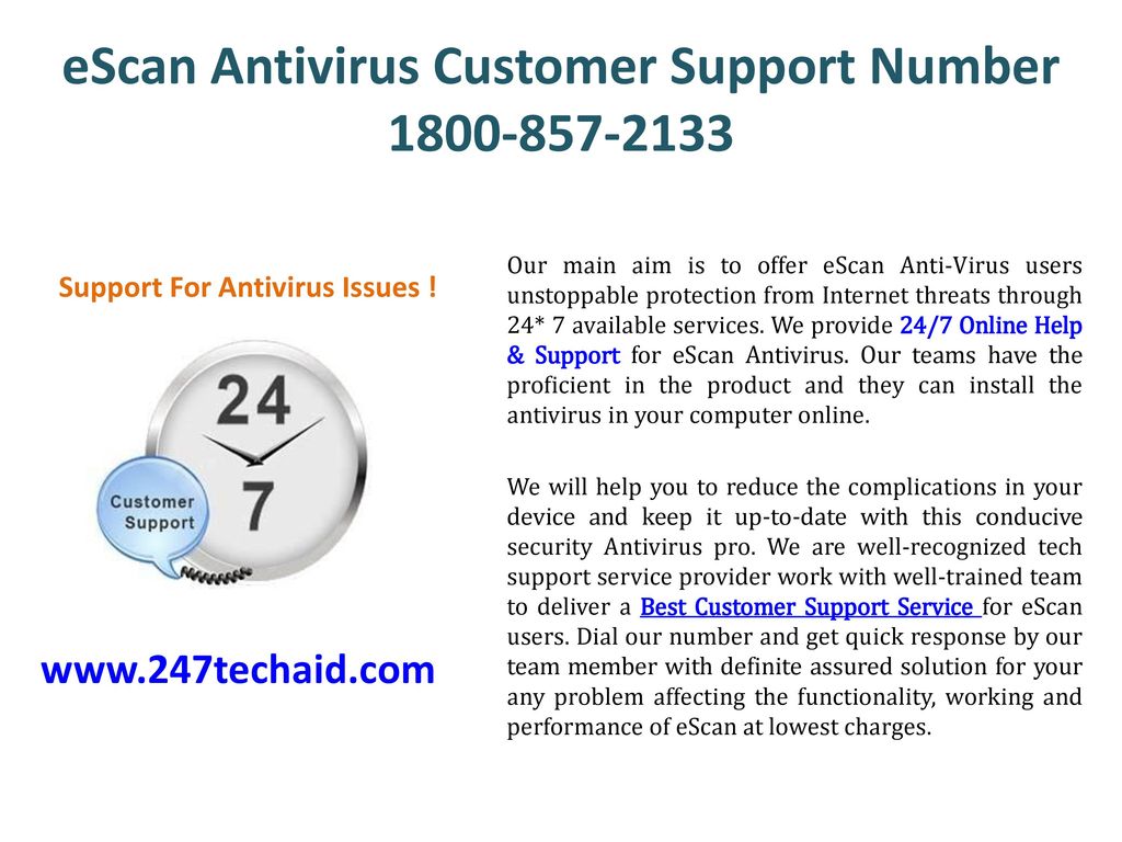 eScan Antivirus Customer Support Number