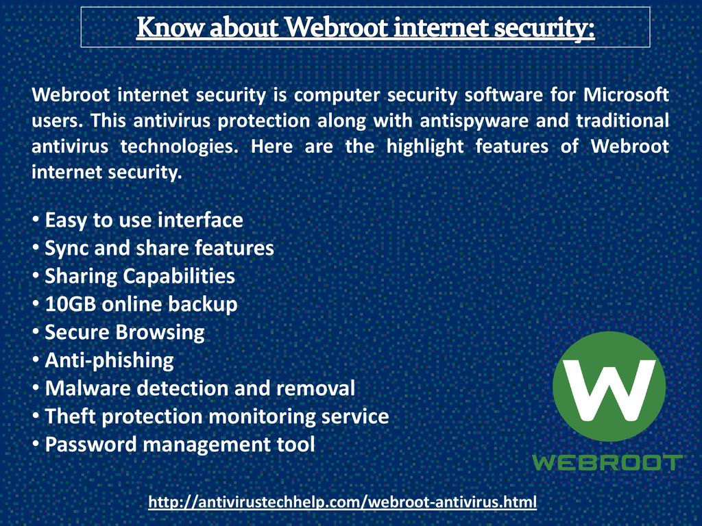 Know about Webroot internet security: