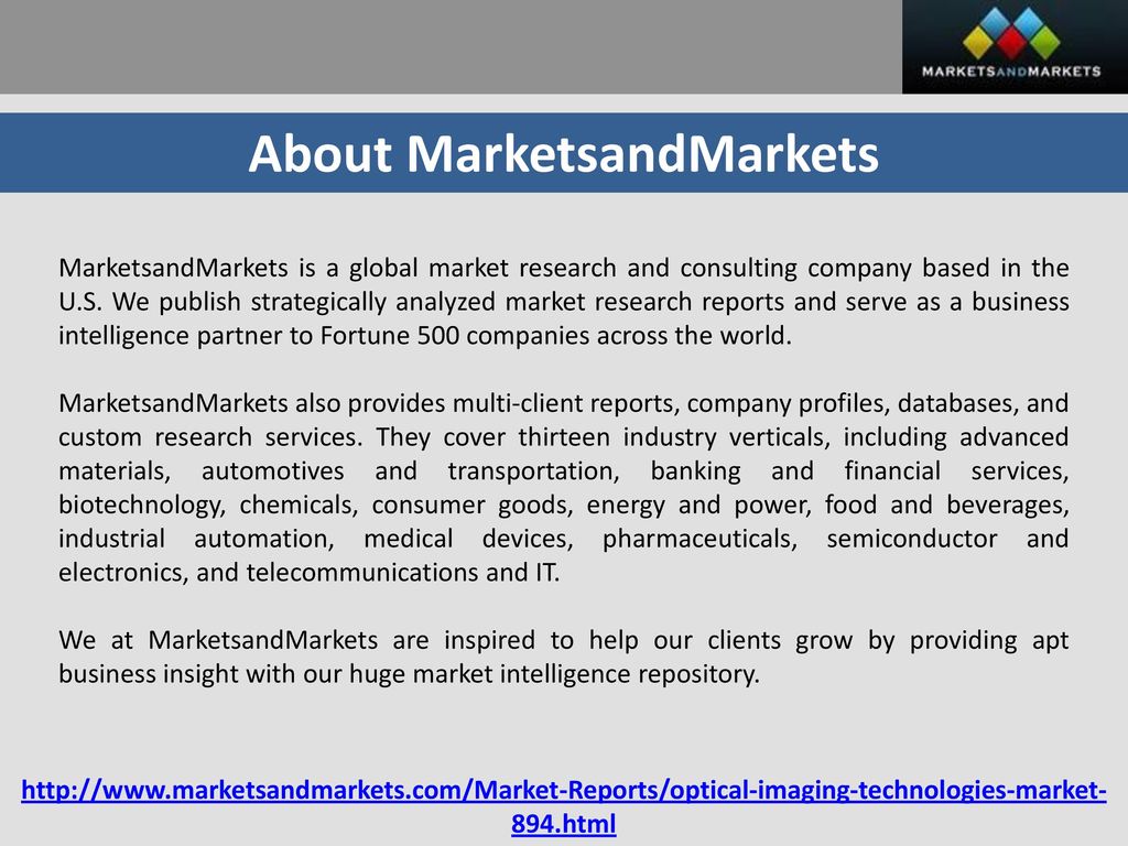 About MarketsandMarkets