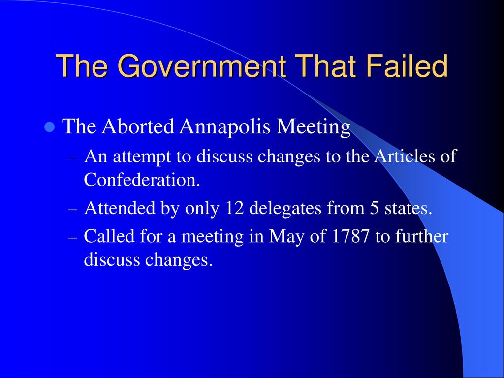 The Government That Failed