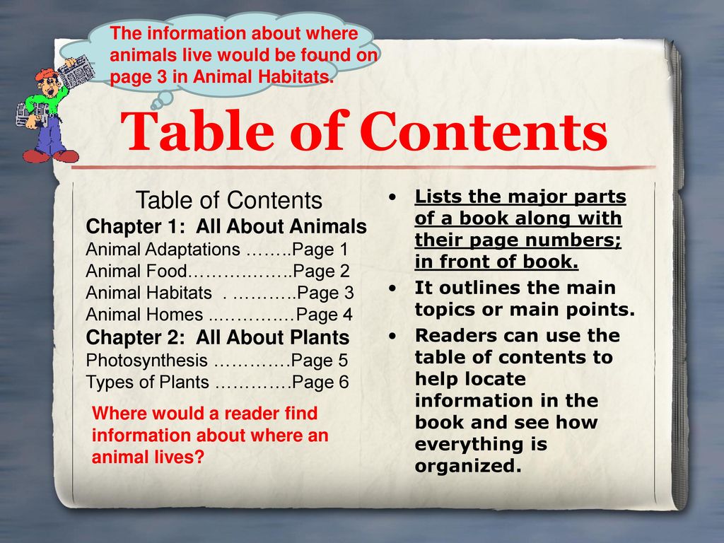 Table of Contents Table of Contents Chapter 1: All About Animals