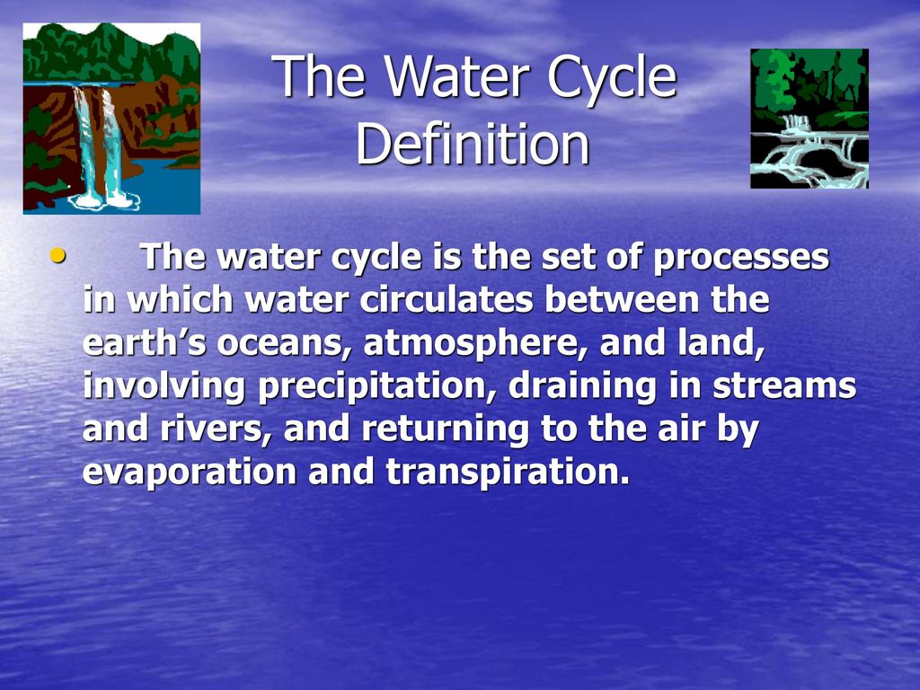 The Water Cycle Definition