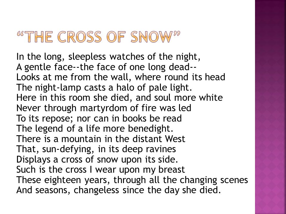 The cross of snow