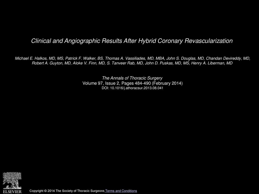 Clinical and Angiographic Results After Hybrid Coronary Revascularization