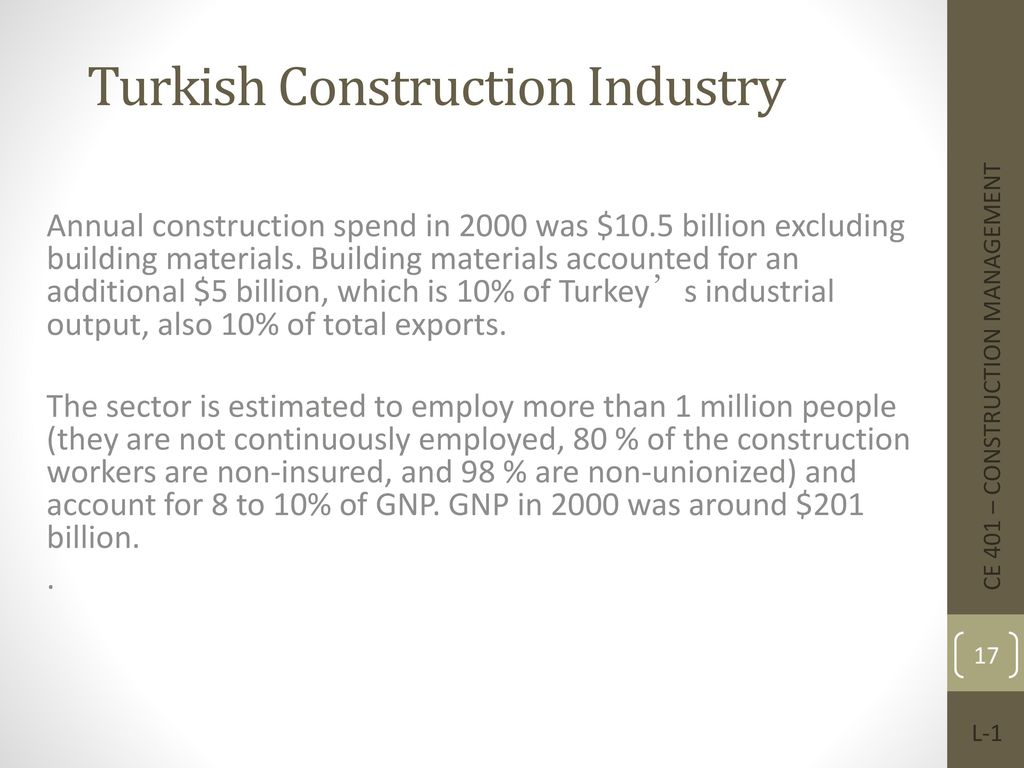 Turkish Construction Industry