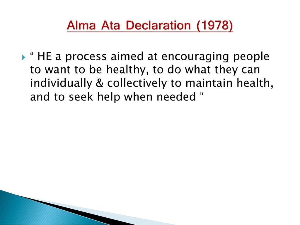 Alma Ata Declaration (1978)