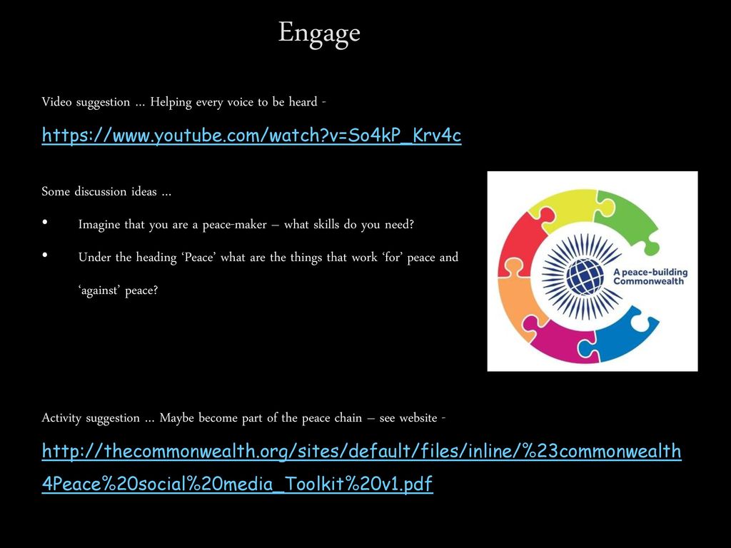 Engage Video suggestion … Helping every voice to be heard -