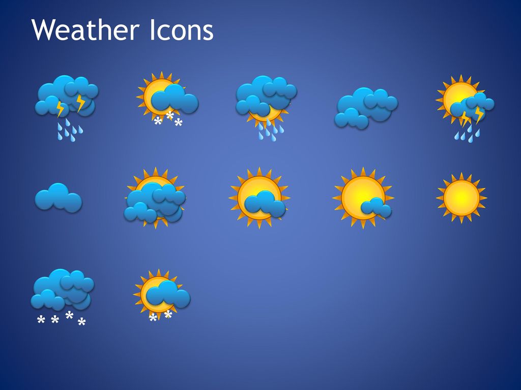 Weather Icons * * *