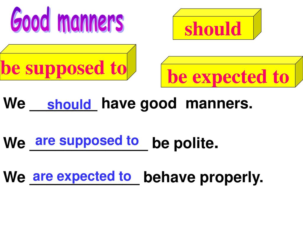 are supposed towe _____________ behave properly.