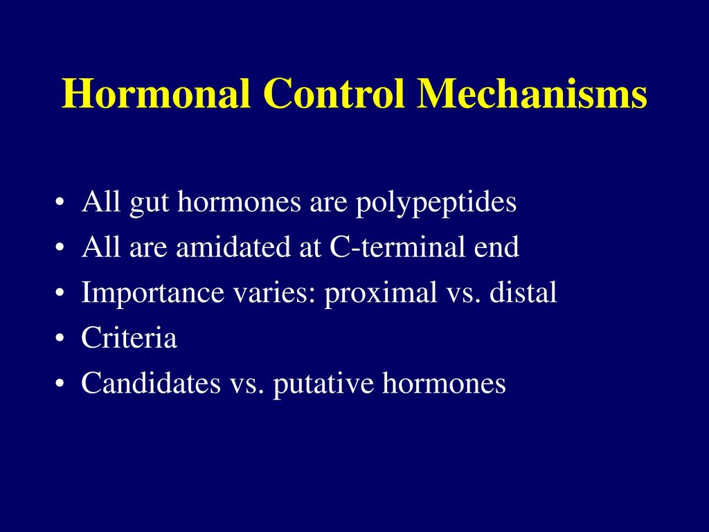 Hormonal Control Mechanisms