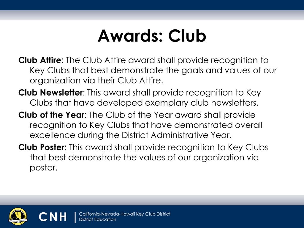 Awards: Club