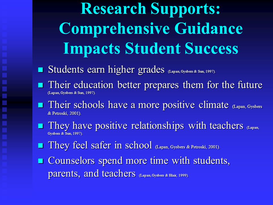 Research Supports: Comprehensive Guidance Impacts Student Success