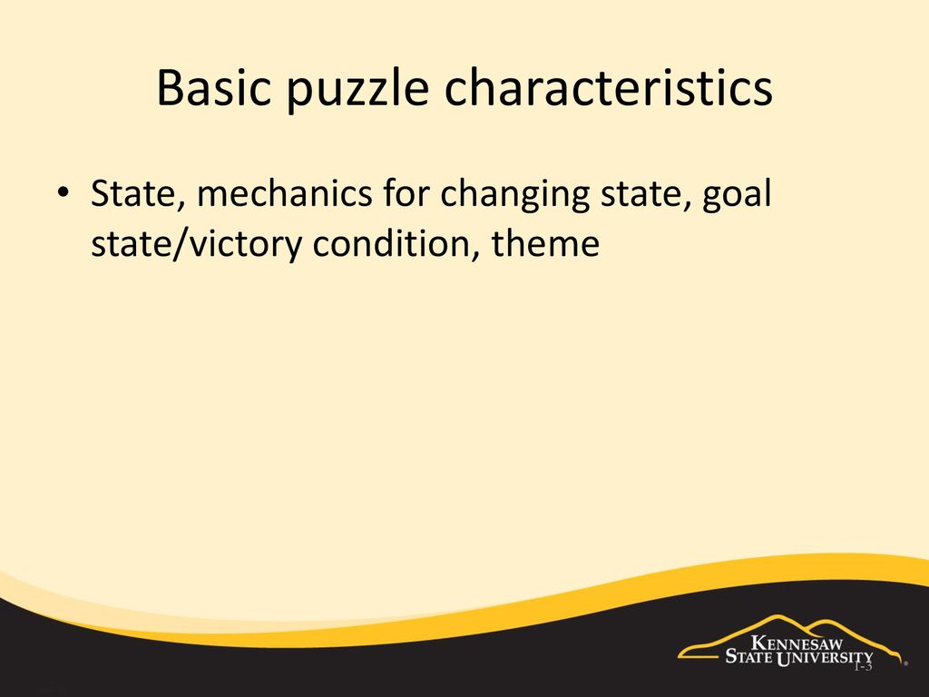 Basic puzzle characteristics