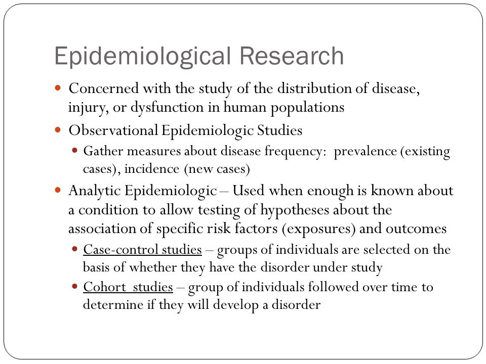 Epidemiological Research