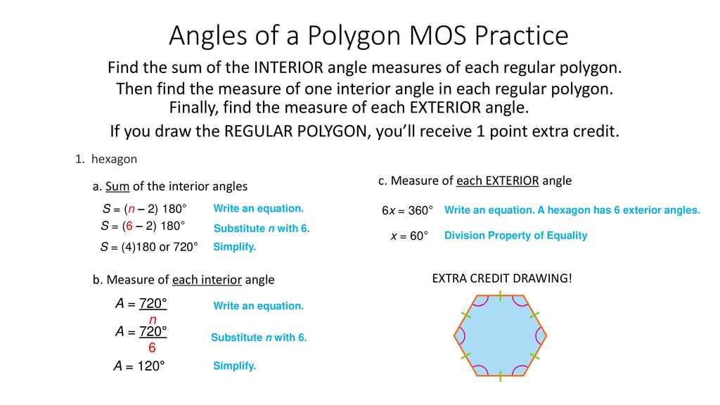 Angles Of A Polygon Mos Practice Ppt Download