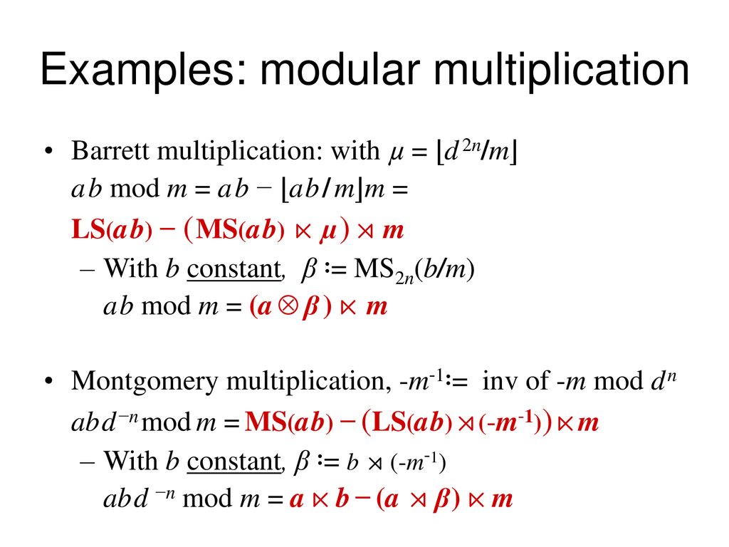 Fast Truncated Multiplication For Cryptographic Applications Ppt Download