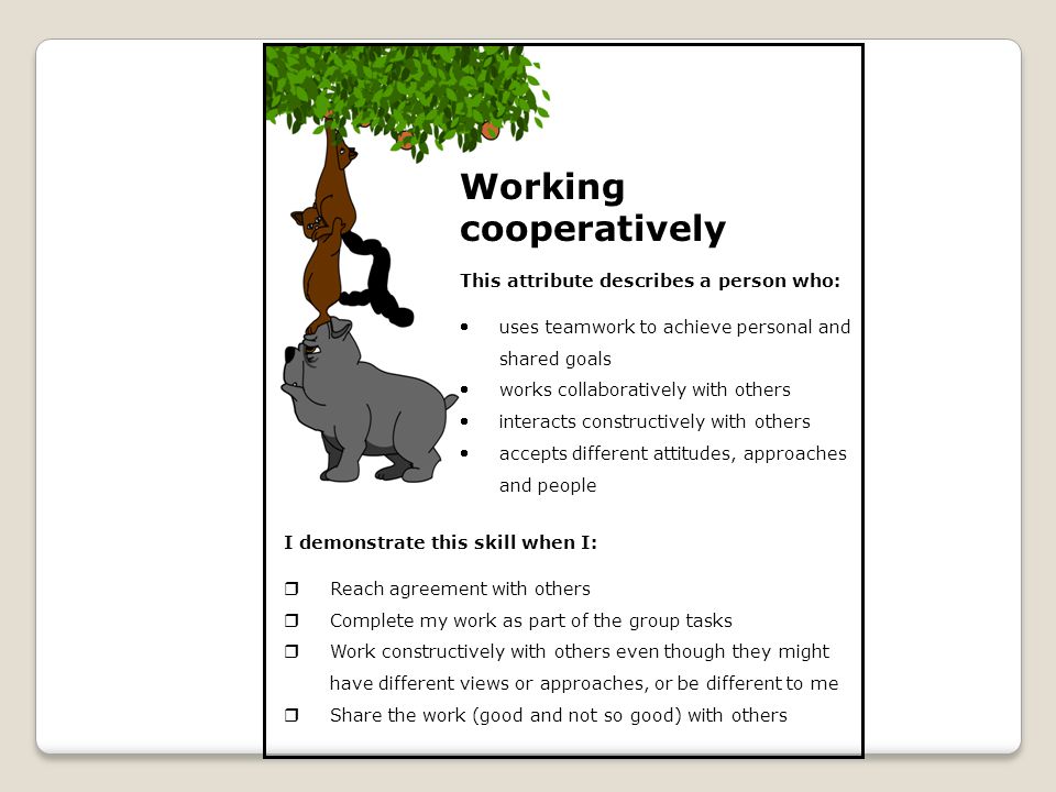 Working cooperatively