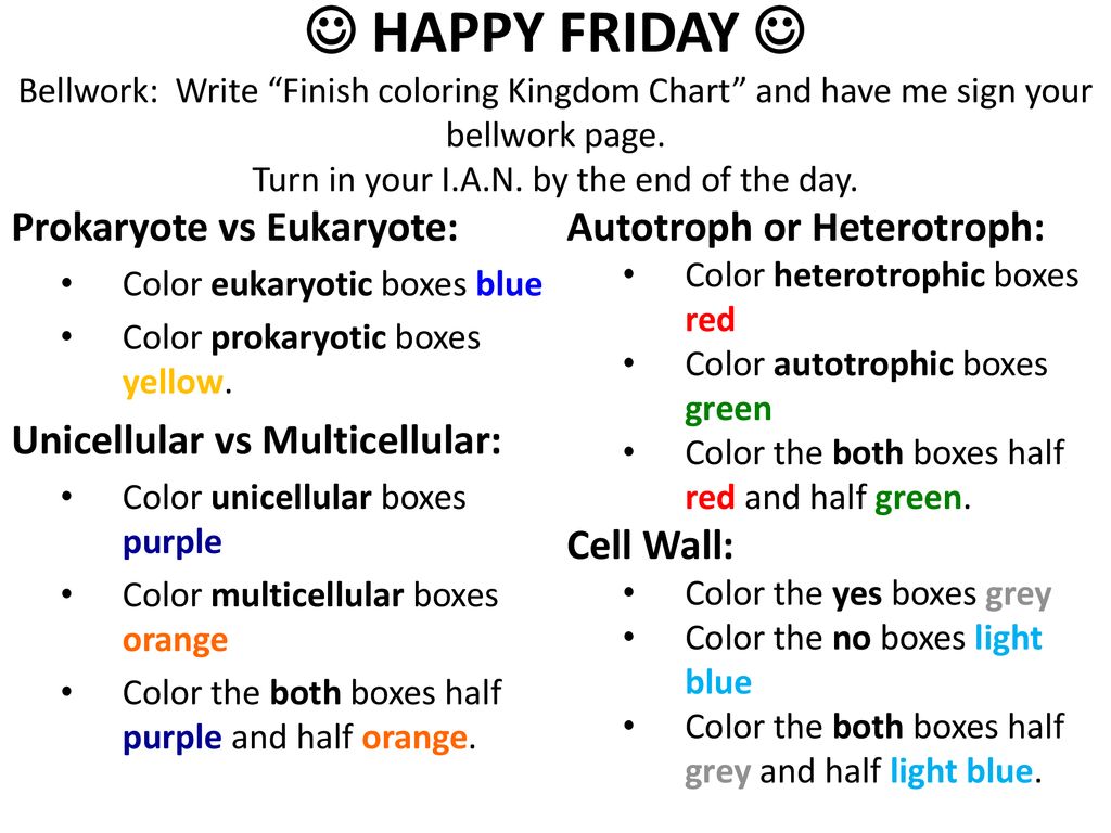 Happy Friday Bellwork Write Finish Coloring Kingdom Chart