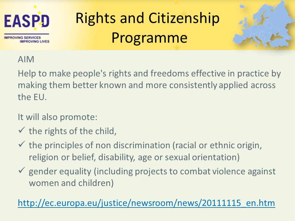 Rights and Citizenship Programme