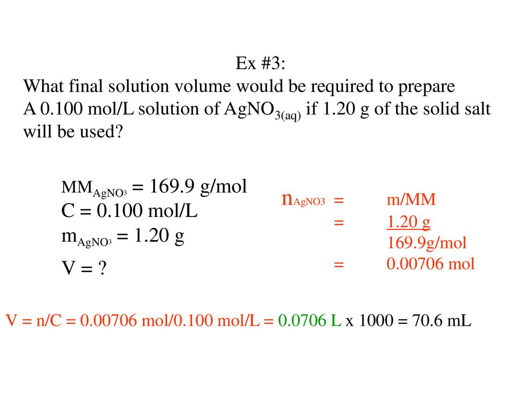 Molar Concentrations Ppt Download