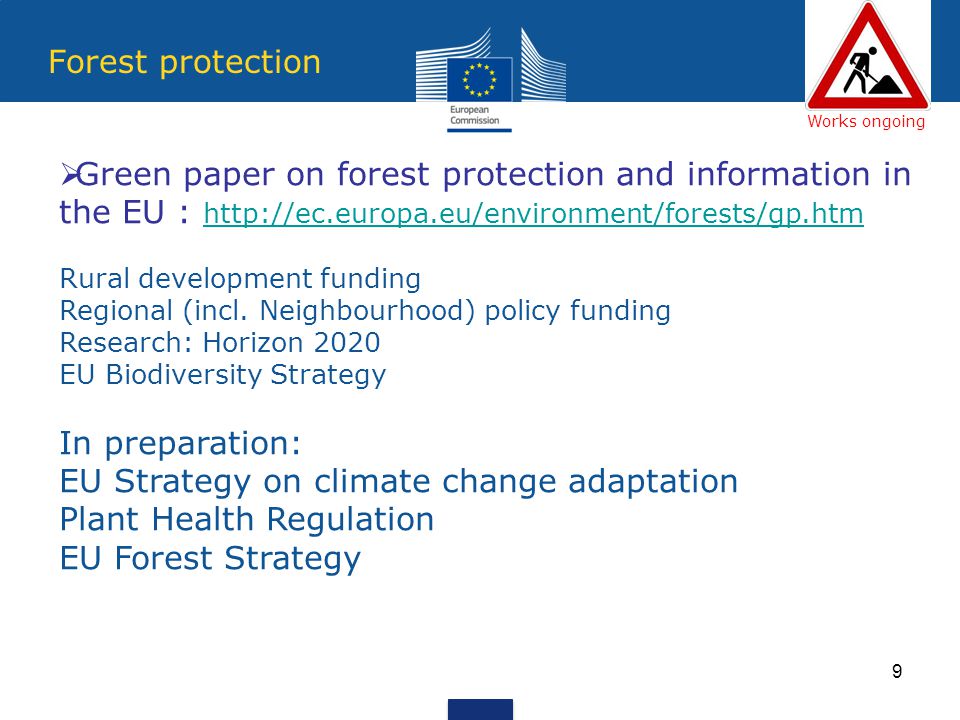 EU Strategy on climate change adaptation Plant Health Regulation