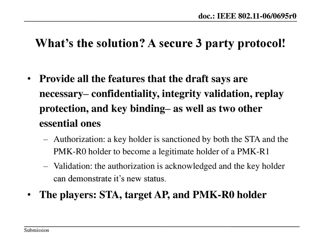 What’s the solution A secure 3 party protocol!