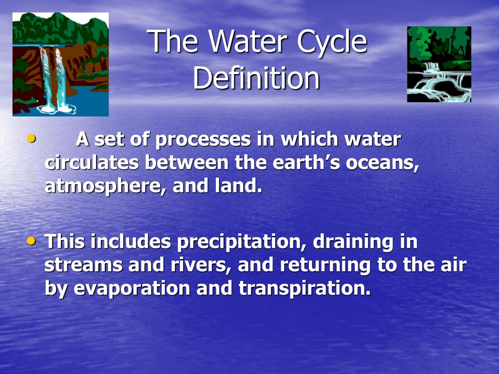 The Water Cycle Definition