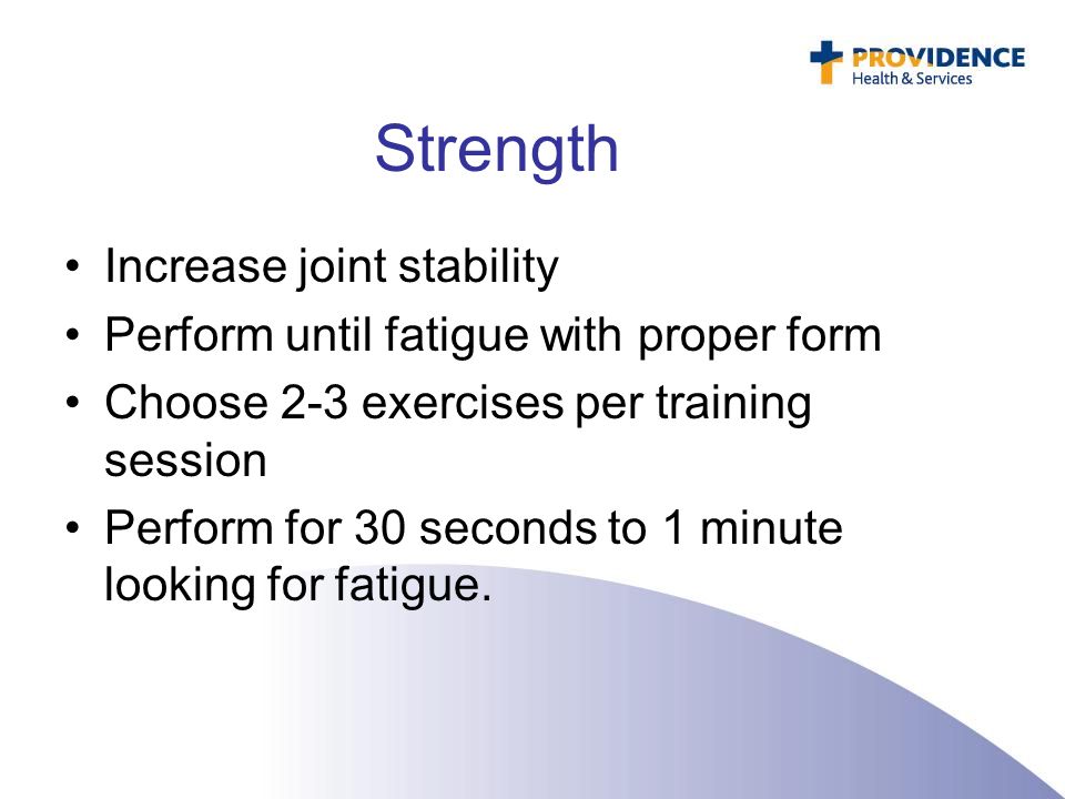 Strength Increase joint stability