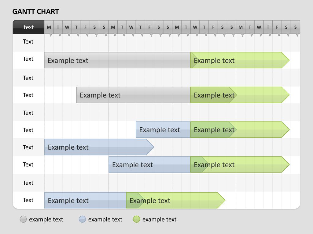 GANTT CHART Example text text Text example text example text