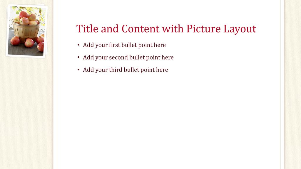 Title and Content with Picture Layout