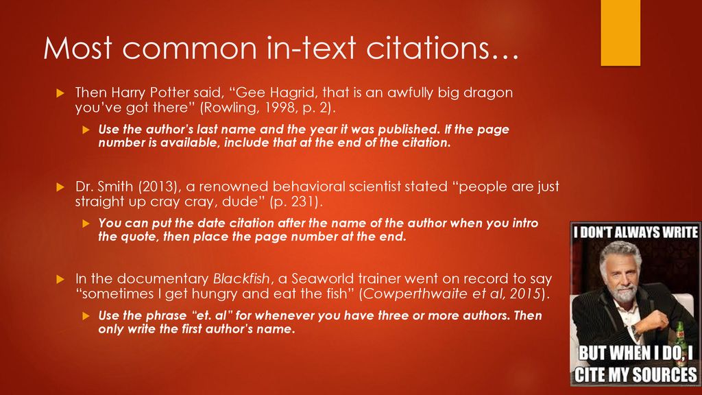 In Text Citations How To Cite Your Quotes Ppt Download