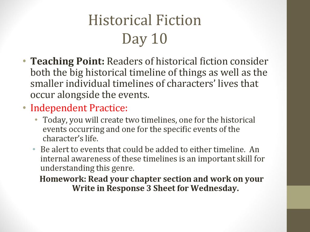 Historical Fiction Day 10