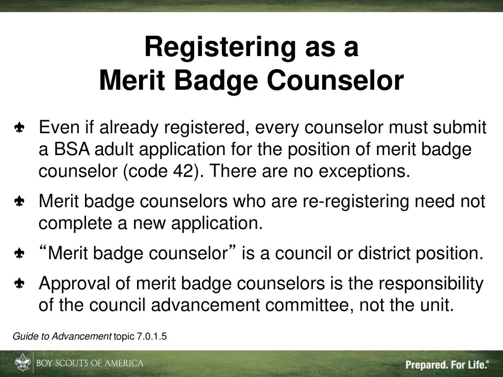 Registering as a Merit Badge Counselor