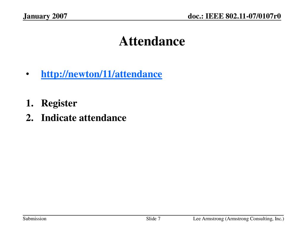 Attendance   Register Indicate attendance