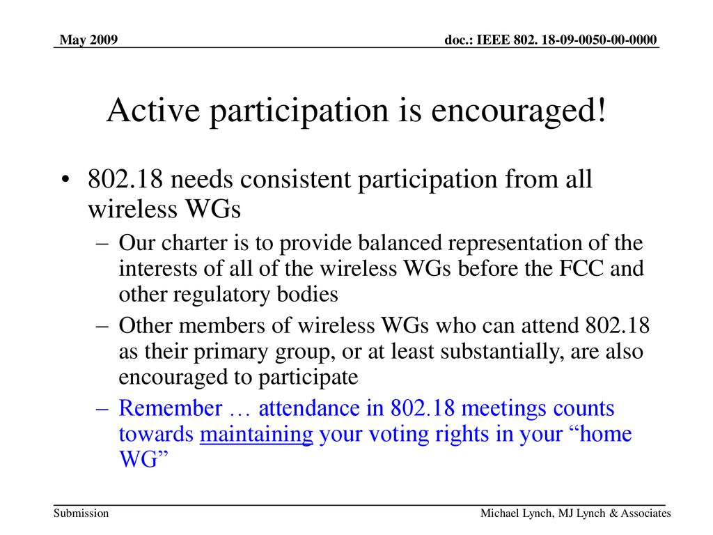 Active participation is encouraged!