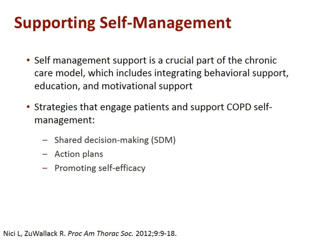 Supporting Self-Management
