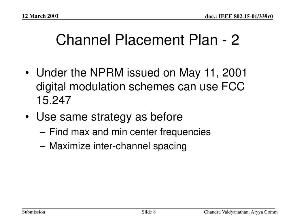 Channel Placement Plan - 2