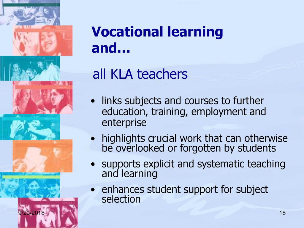 Vocational learning and…