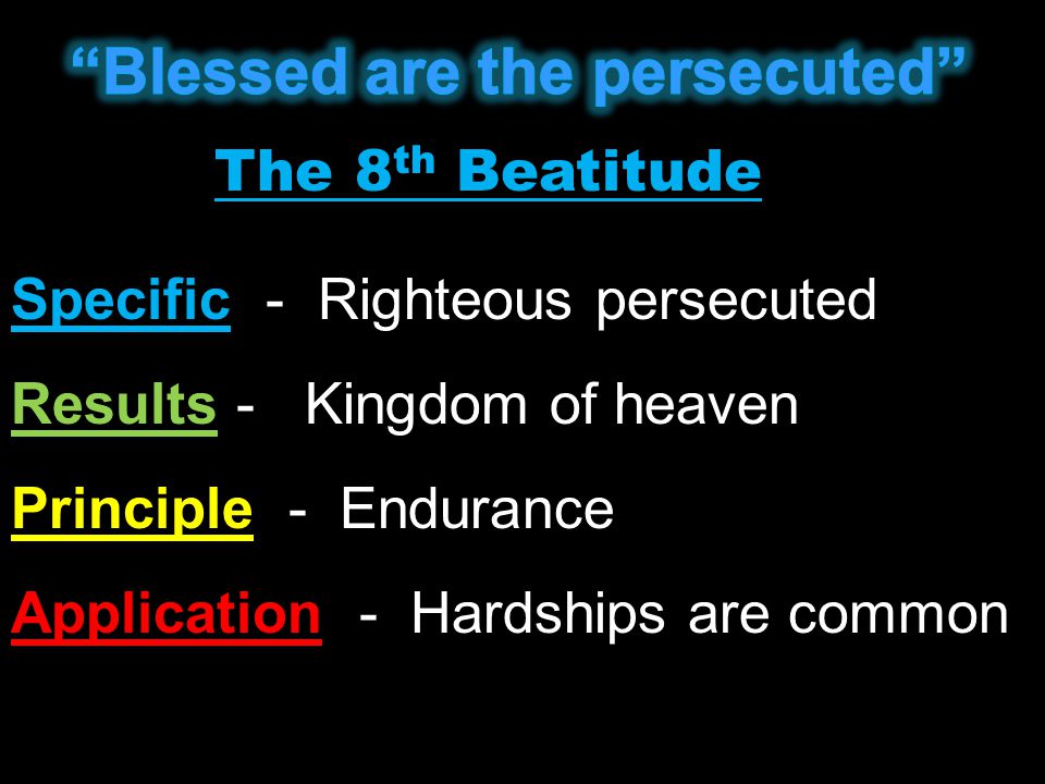 Blessed are the persecuted