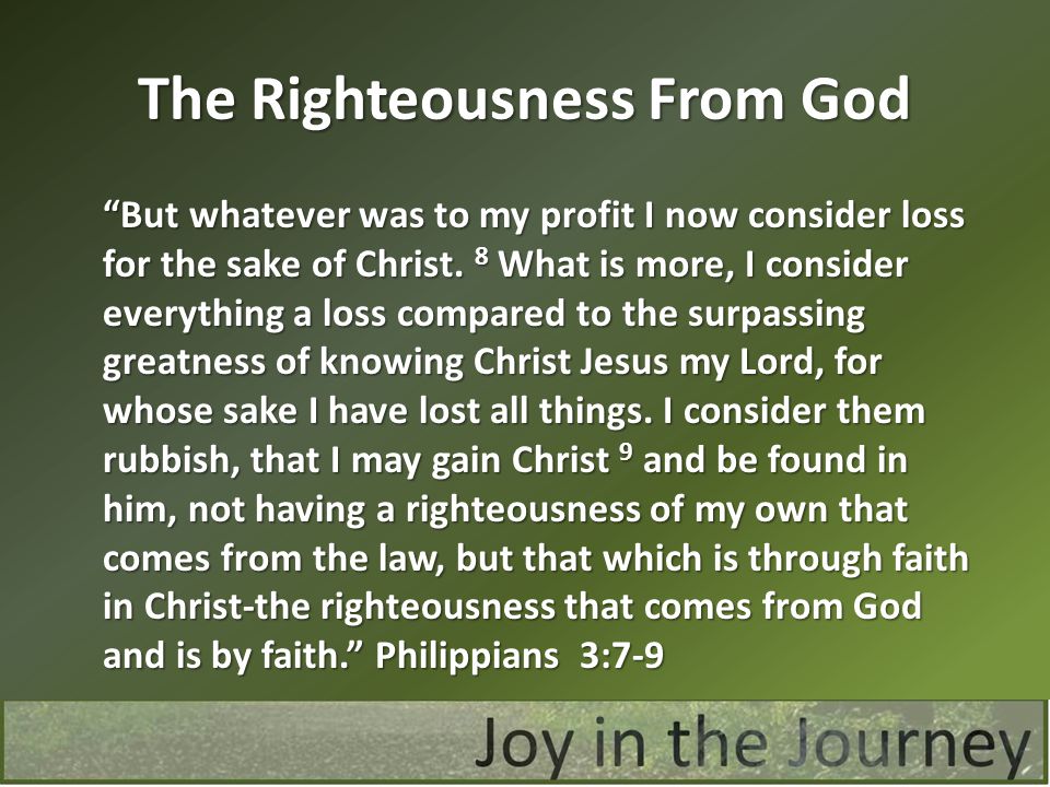 The Righteousness From God